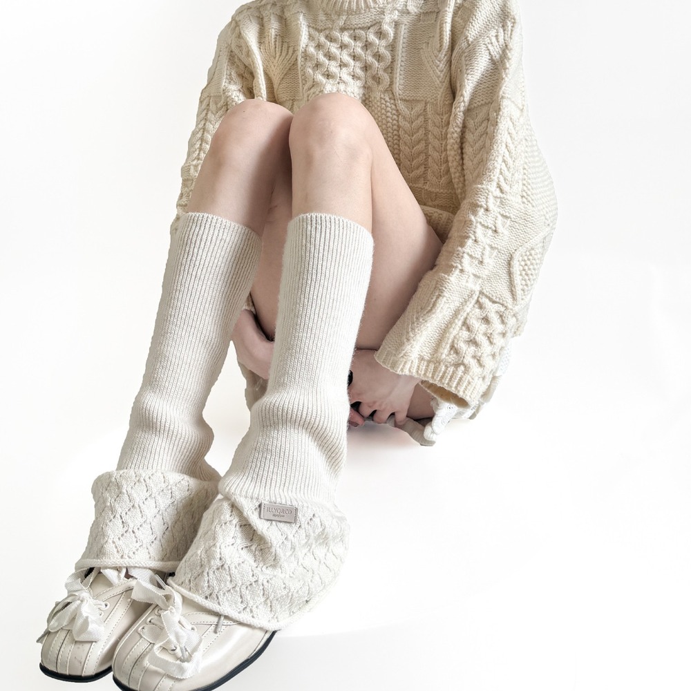 Japanese Retro Hollow Out Wool - Boot Sock Slouchy 评论和价格
