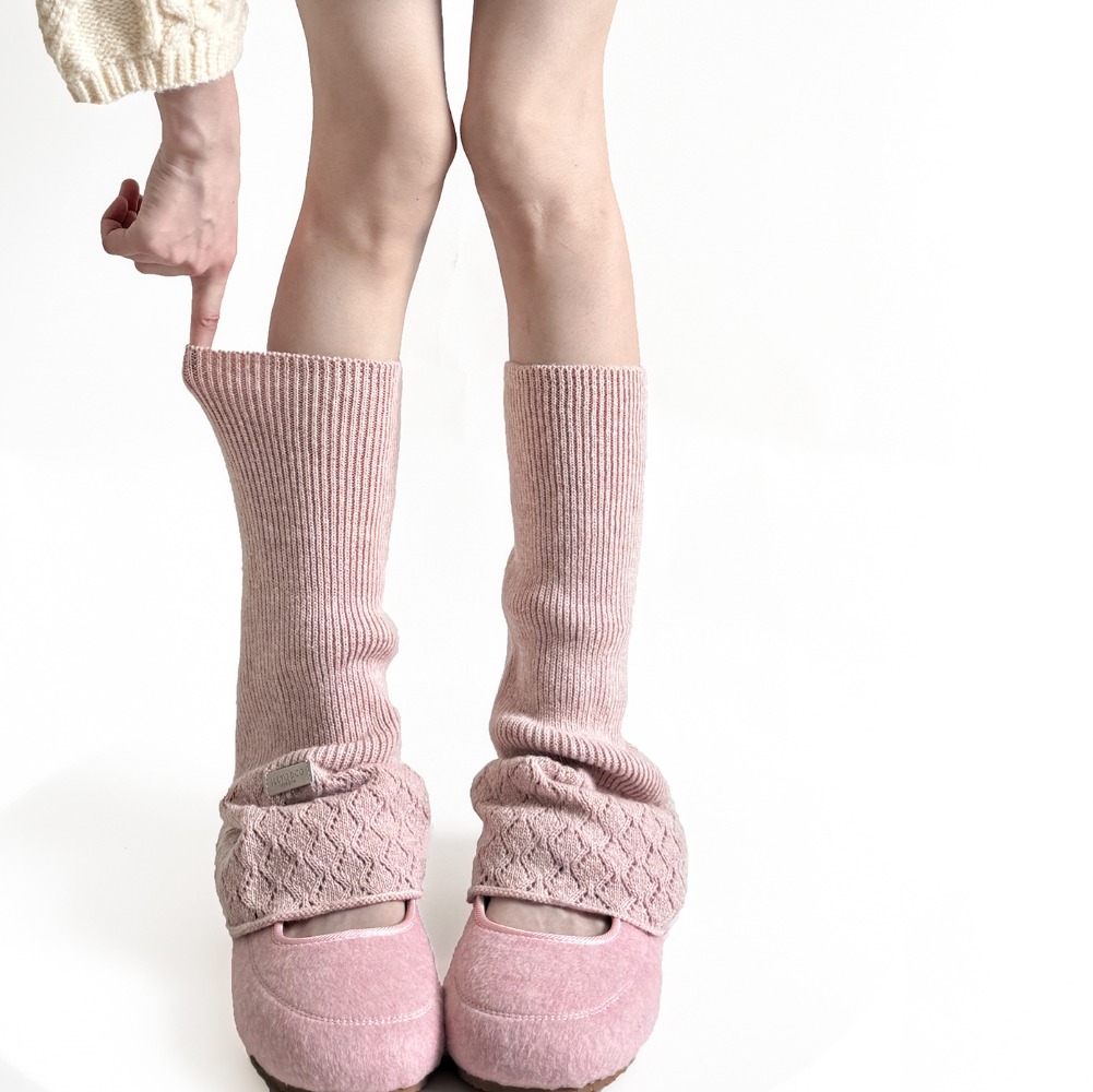 Japanese Retro Hollow Out Wool - Boot Sock Slouchy 评论和价格