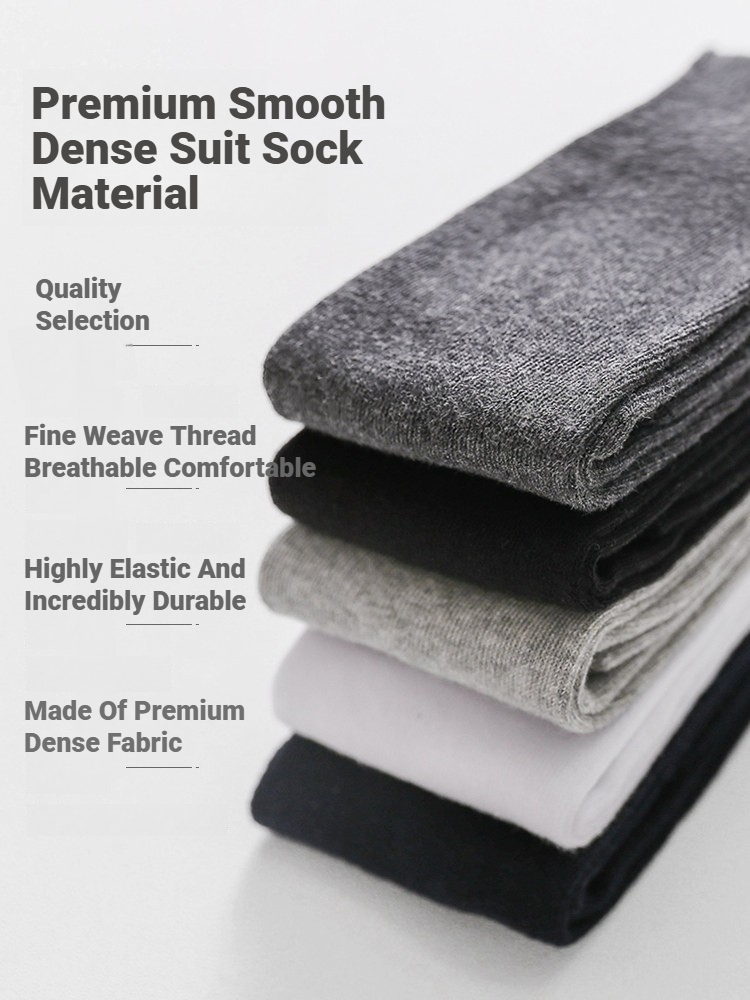1 Pair Men Solid Knee High Bus - Dress Sock Men 评论和价格
