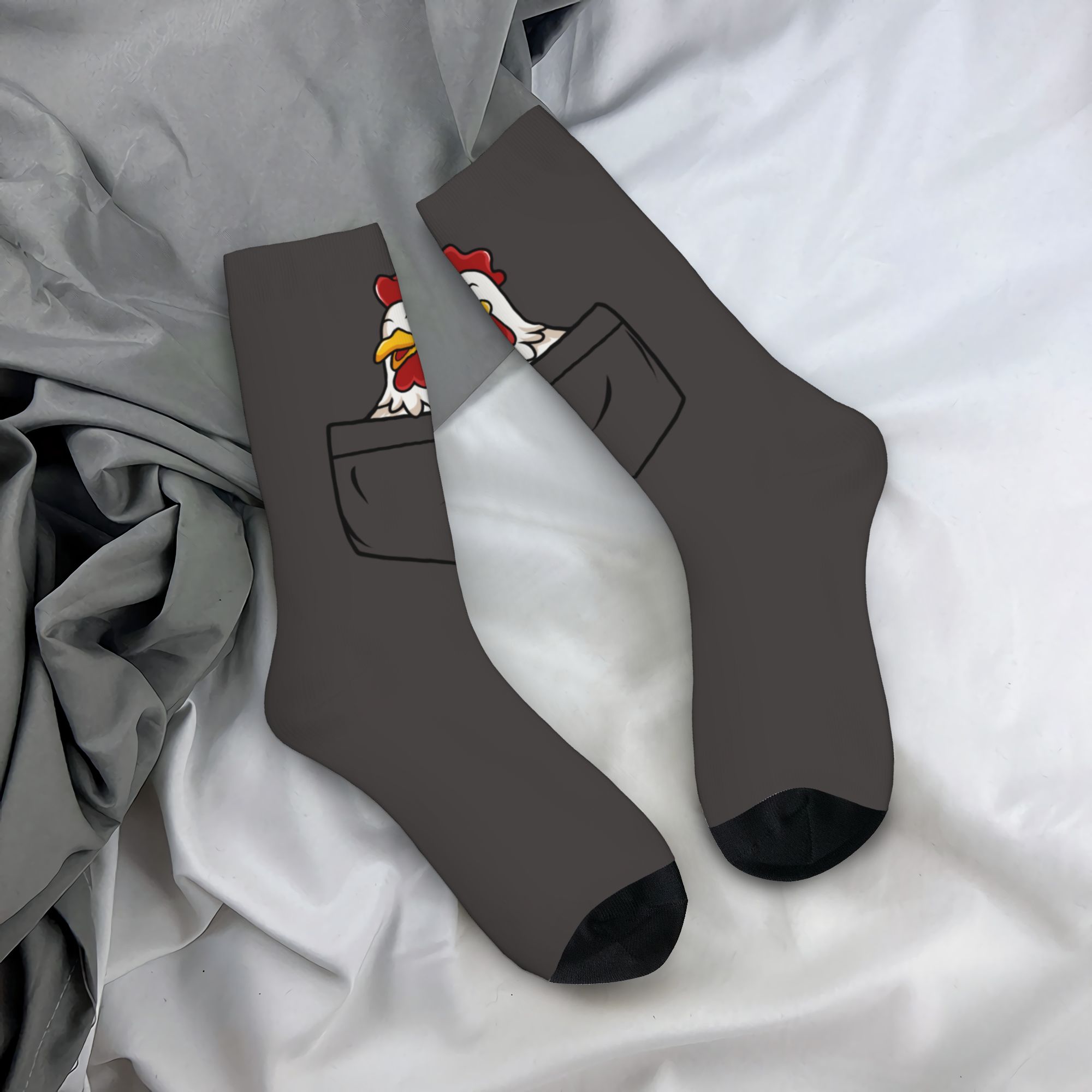 Custom Pocket Animal Rooster M - Dress Sock Men 评论和价格